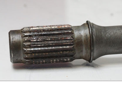 Snett uppifrån på <p>Kardanaxel från Yamaha BT 1100 2002.</p>

<p>Med fjäder.</p> motorcykel.