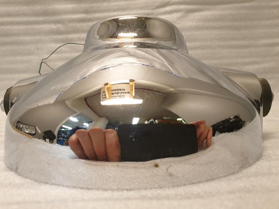 Snett uppifrån på Strålkastarhus från en Kawasaki VN 750 -1993 motorcykel.