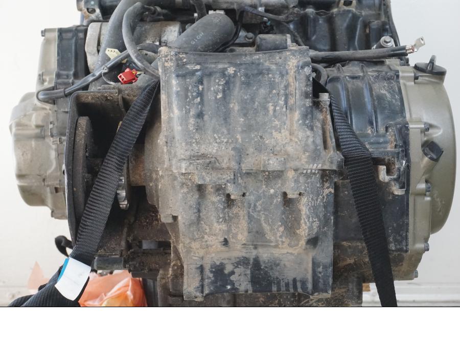 Snett uppifrån på Motor från en Honda CBR 1100 XX -1999 motorcykel.