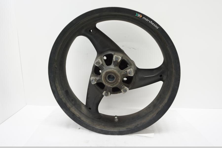 Framsidan på Fälg från en Ducati Monster 696 -2010 motorcykel.