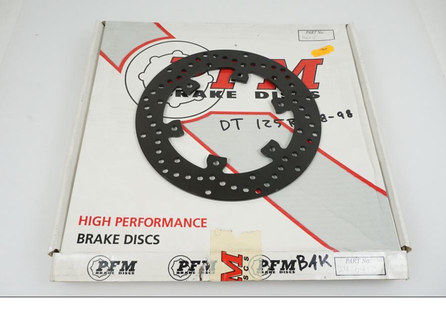 Baksidan på Bromsskiva från en Yamaha DT 125 -1998 motorcykel.