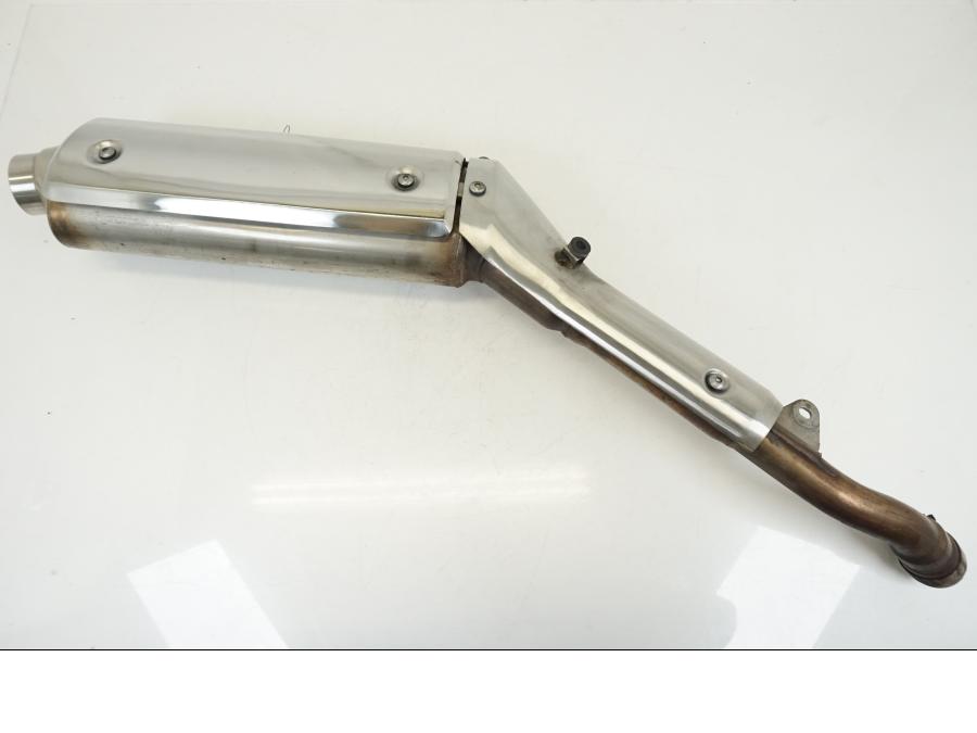 Framsidan på Ljuddämpare från en Honda XL 1000 V -1999 motorcykel.