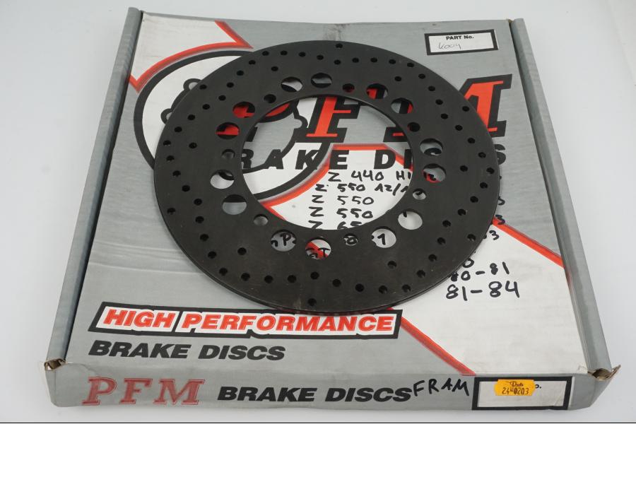 Baksidan på Bromsskiva från en Kawasaki Z 750 80-tal -1984 motorcykel.