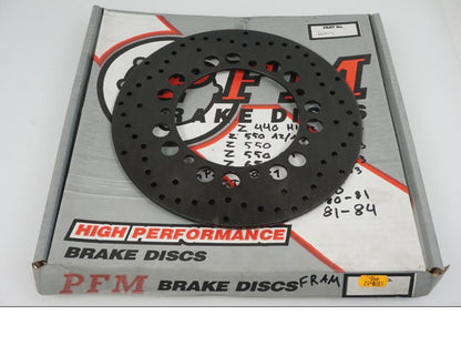 Baksidan på Bromsskiva från en Kawasaki Z 750 80-tal -1984 motorcykel.