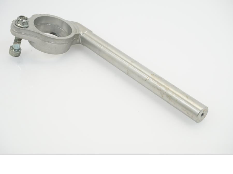 Snett uppifrån på Styre från en Suzuki GSX-R 1100 -1993 motorcykel.