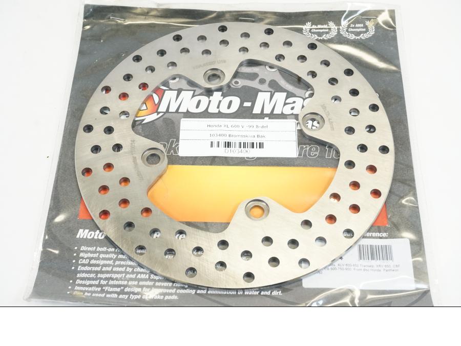 Framsidan på Bromsskiva från en Honda XL 600 V -1999 motorcykel.
