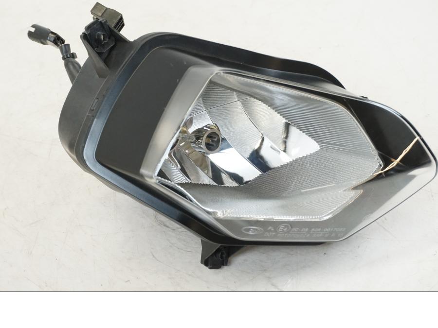 Framsidan på Strålkastare från en BMW S 1000 R -2013 motorcykel.