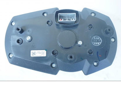 Baksidan på Instrumentpanel från en Kawasaki Ninja 650 -2018 motorcykel.