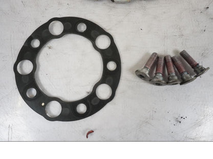 Baksidan på Bromsskiva från en Kawasaki ER-6F -2010 motorcykel.