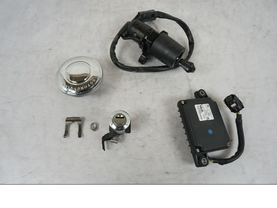 Framsidan på Låssats från en Triumph Bonneville T120 -2021 motorcykel.