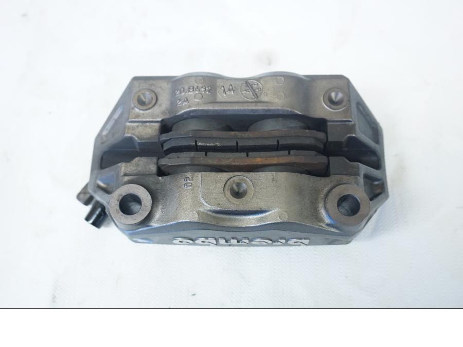 Snett uppifrån på Bromsok från en Ducati 899 Panigale -2015 motorcykel.