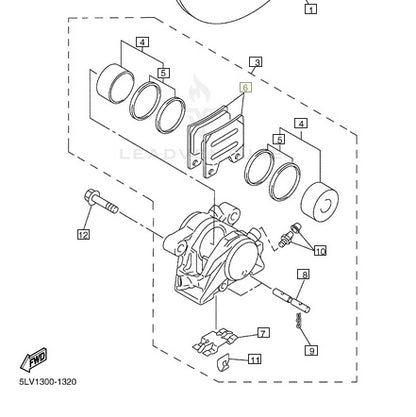 Yamaha Bromsbelägg Bak FZ-1