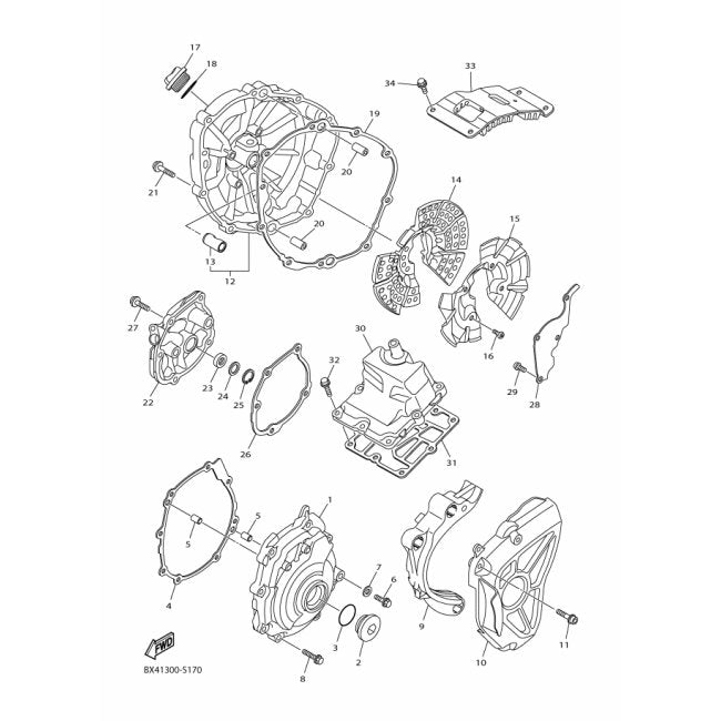 Yamaha Crankcase Cover YZF-R1