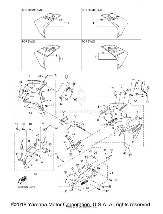 Yamaha Rechter Zijpaneel YZF-R1