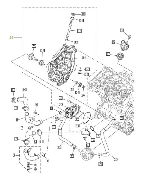 Yamaha Vattenpump MT-07 / FZ-07 / Tenere 700 / XSR 700